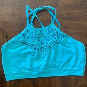 Mae Unlined Blue Sports Bra
